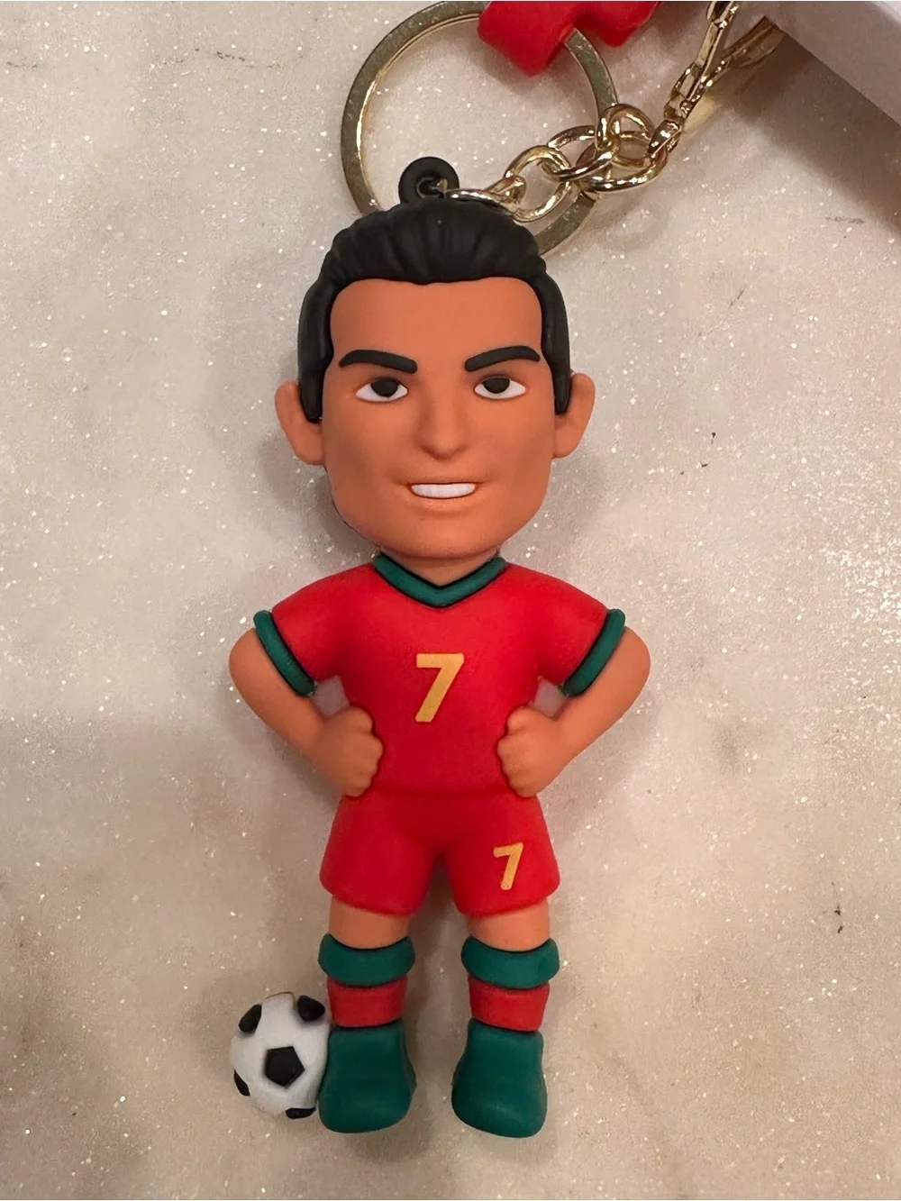 Cristiano Ronaldo CR7 Portugal Soccer Keychain w/ Fragrance Mist World Cup Gift